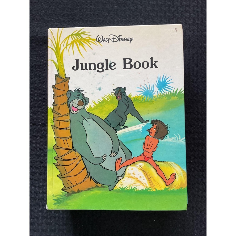 Vintage Disney Jungle Book Hardcover Illustrated Classic Kids Storybook 1980s